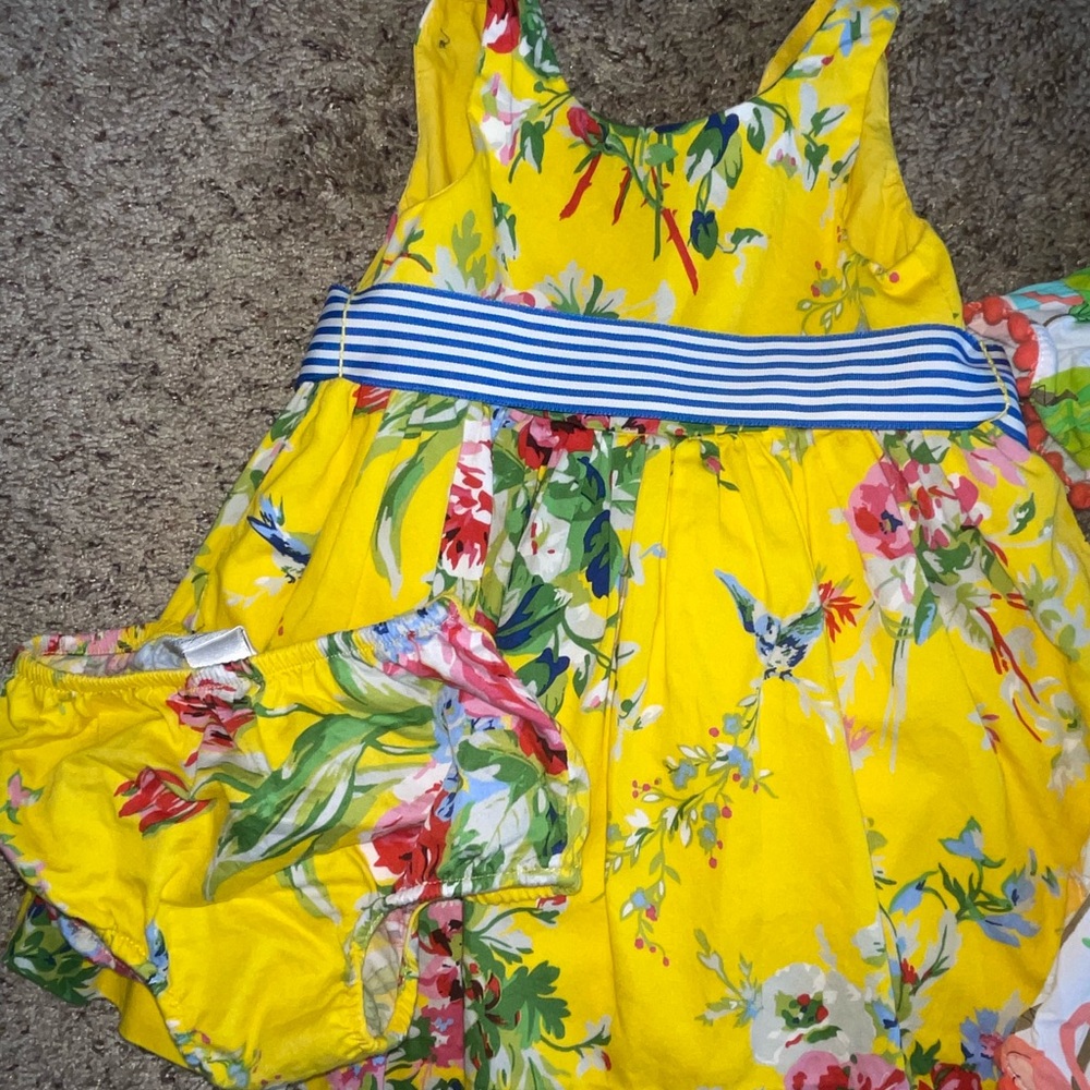 12 month toddler girls spring/summer dress bundle     |  3 pieces total - Picture 2 of 16